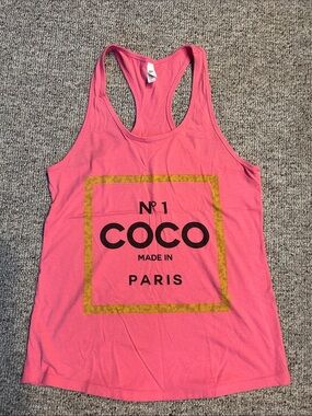 COCO Paris Pink Graphic Racerback Tank